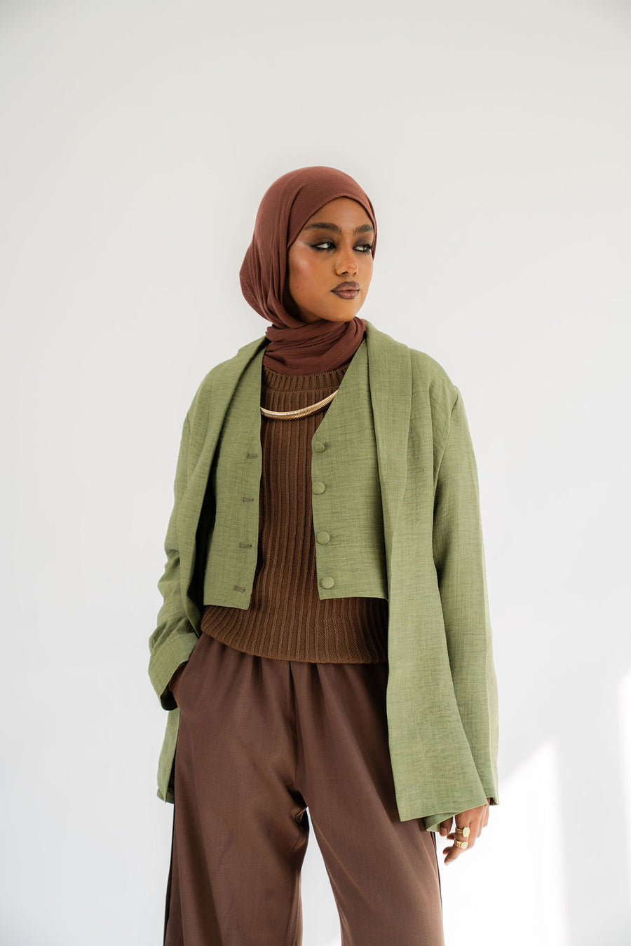 Olive Banker Vest
