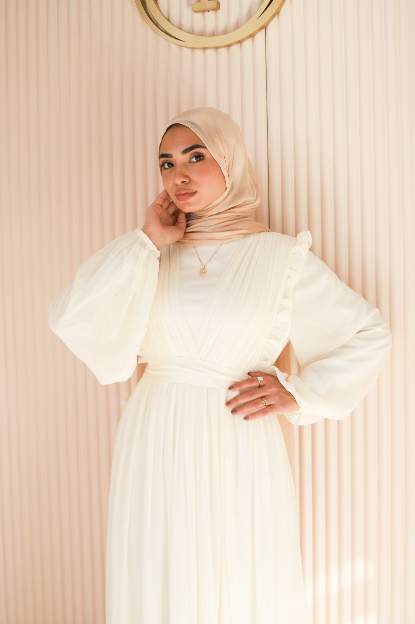 White Flowy Chiffon dress