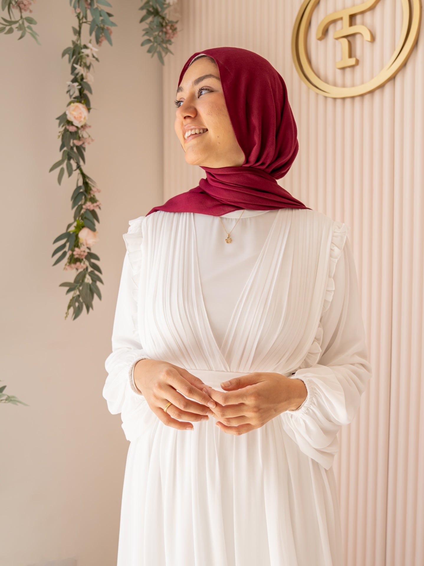 White Flowy Chiffon dress