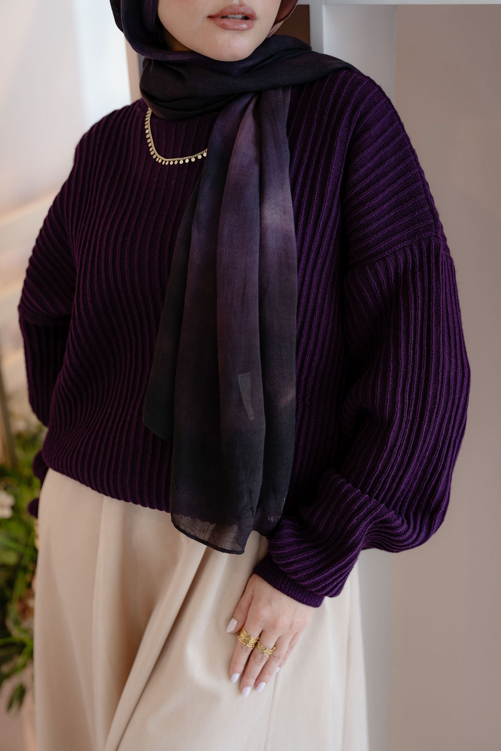Aubergine Kyoto Pullover