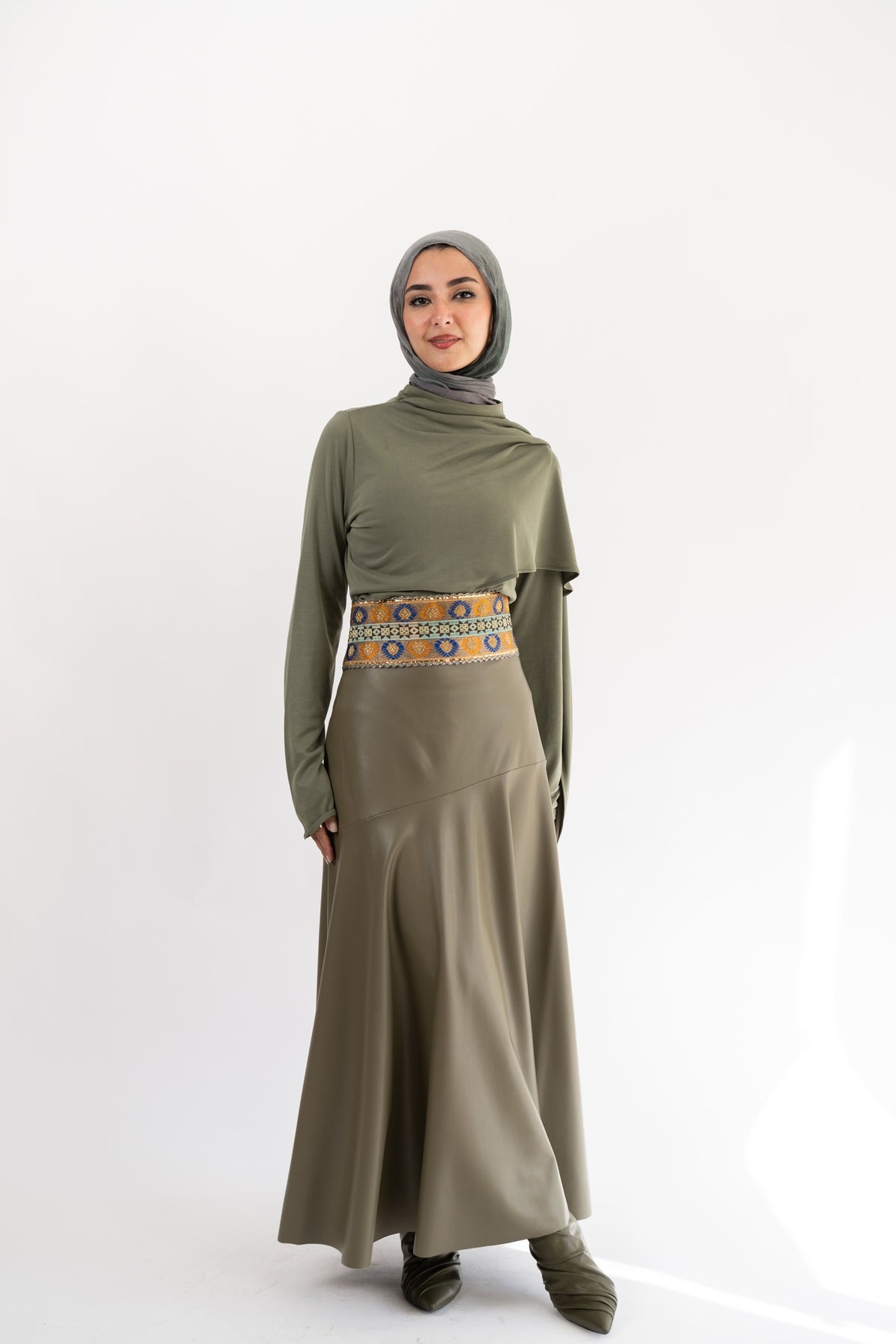Olive Byblos Skirt
