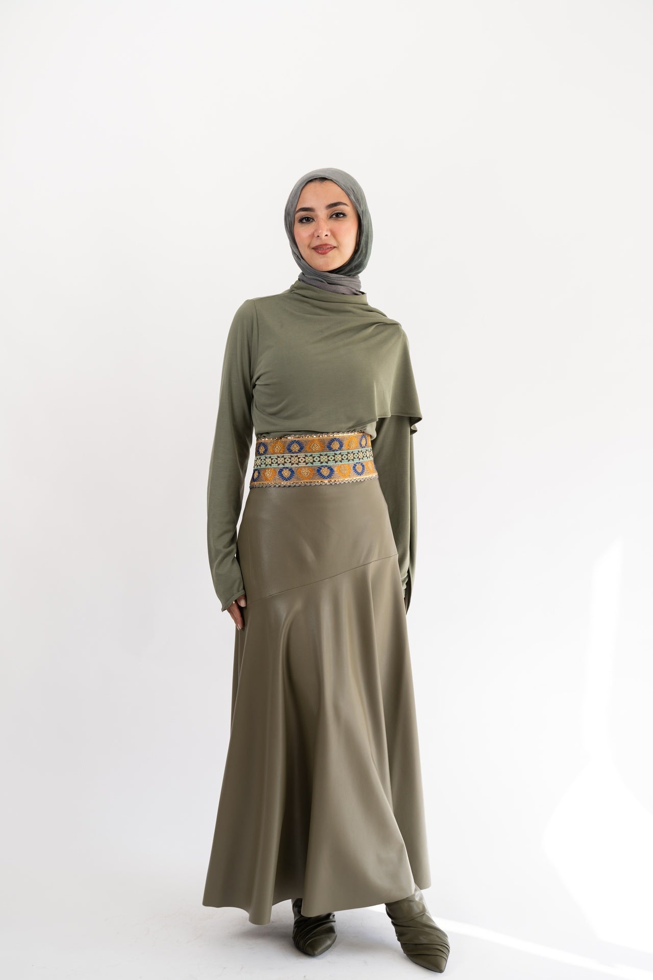 Olive Byblos Skirt