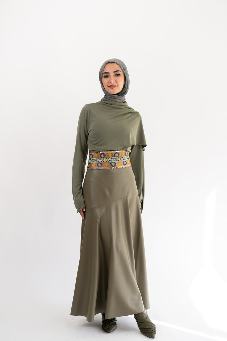 Olive Byblos Skirt