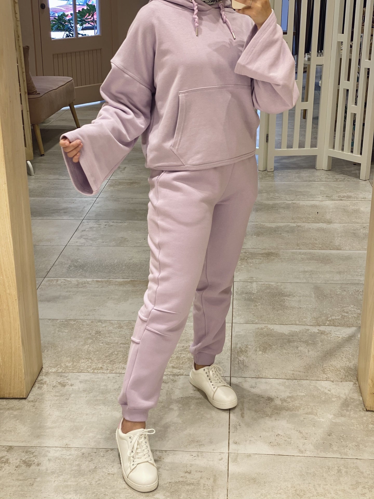 Chalk Cropped hoodie
