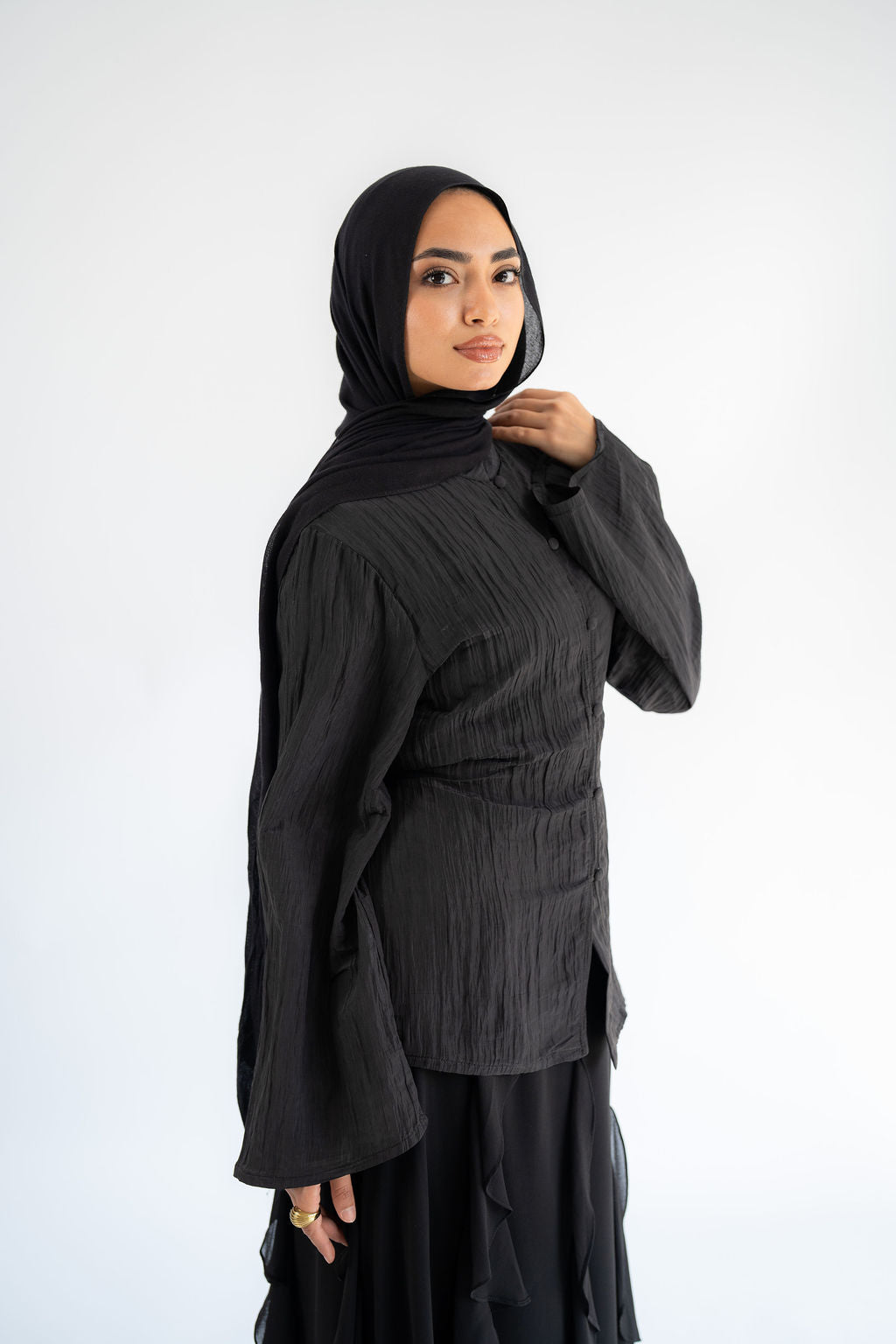 Black Confetti Blouse