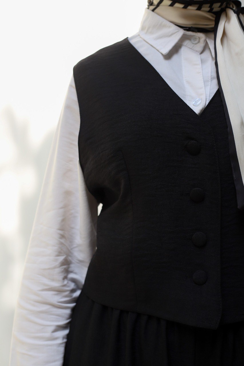 Black Banker Vest