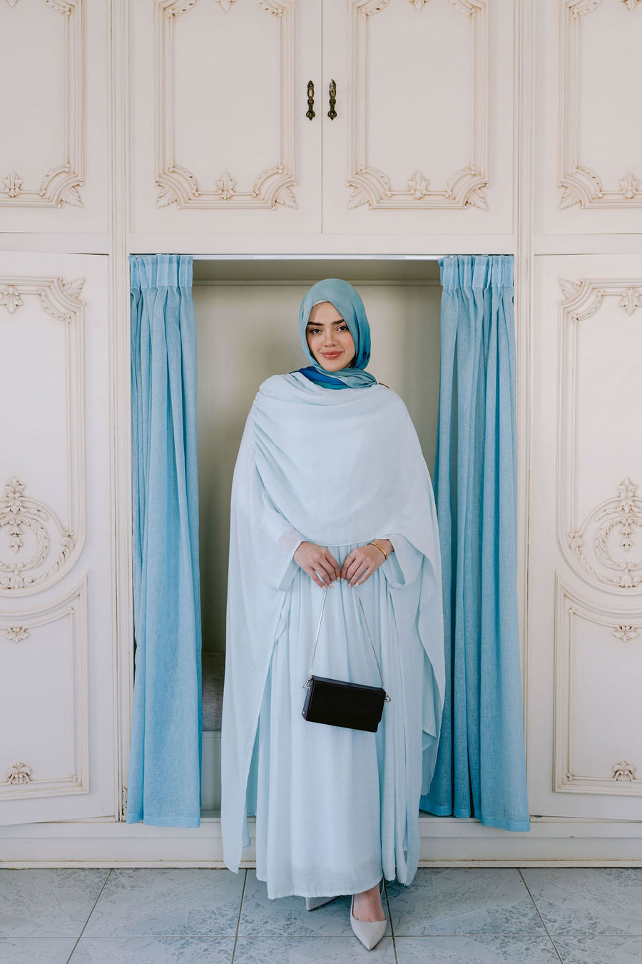 Mist Swan Cape Blouse