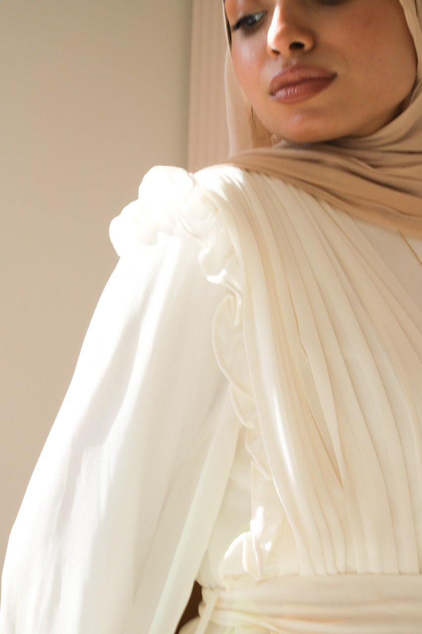 White Flowy Chiffon dress