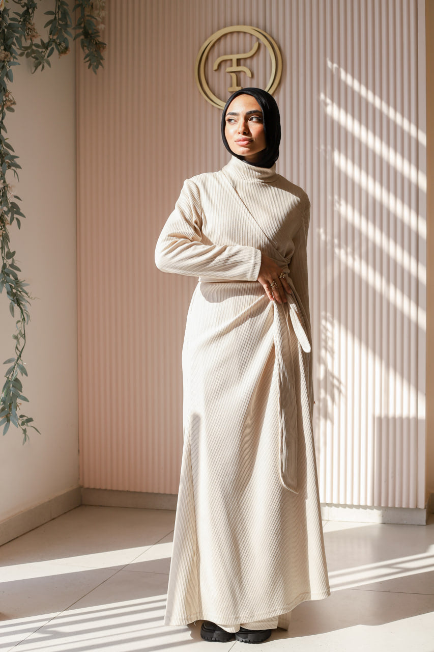 Beige Sadeel Dress