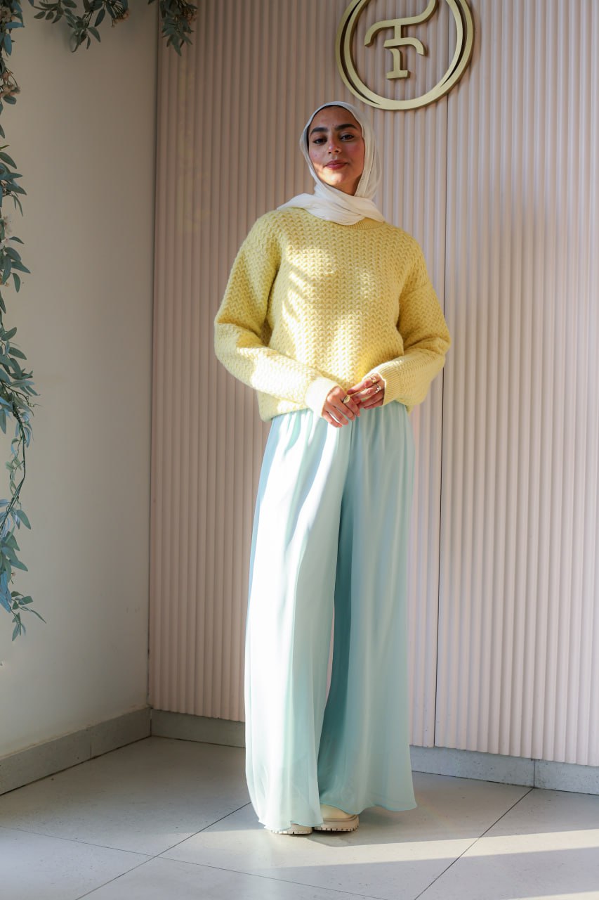 Mint Aura Chiffon Pants