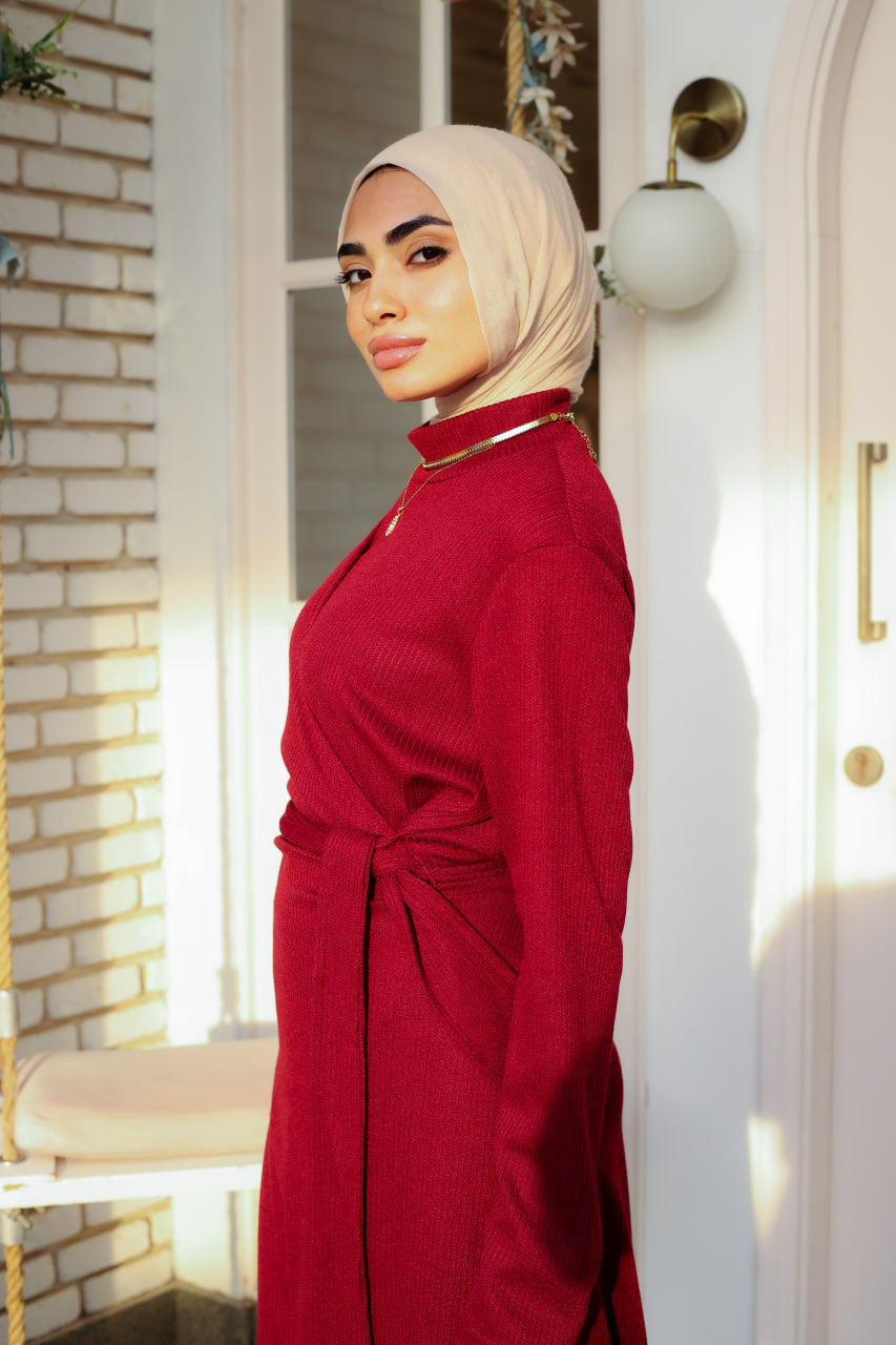 Oxblood Sadeel Dress