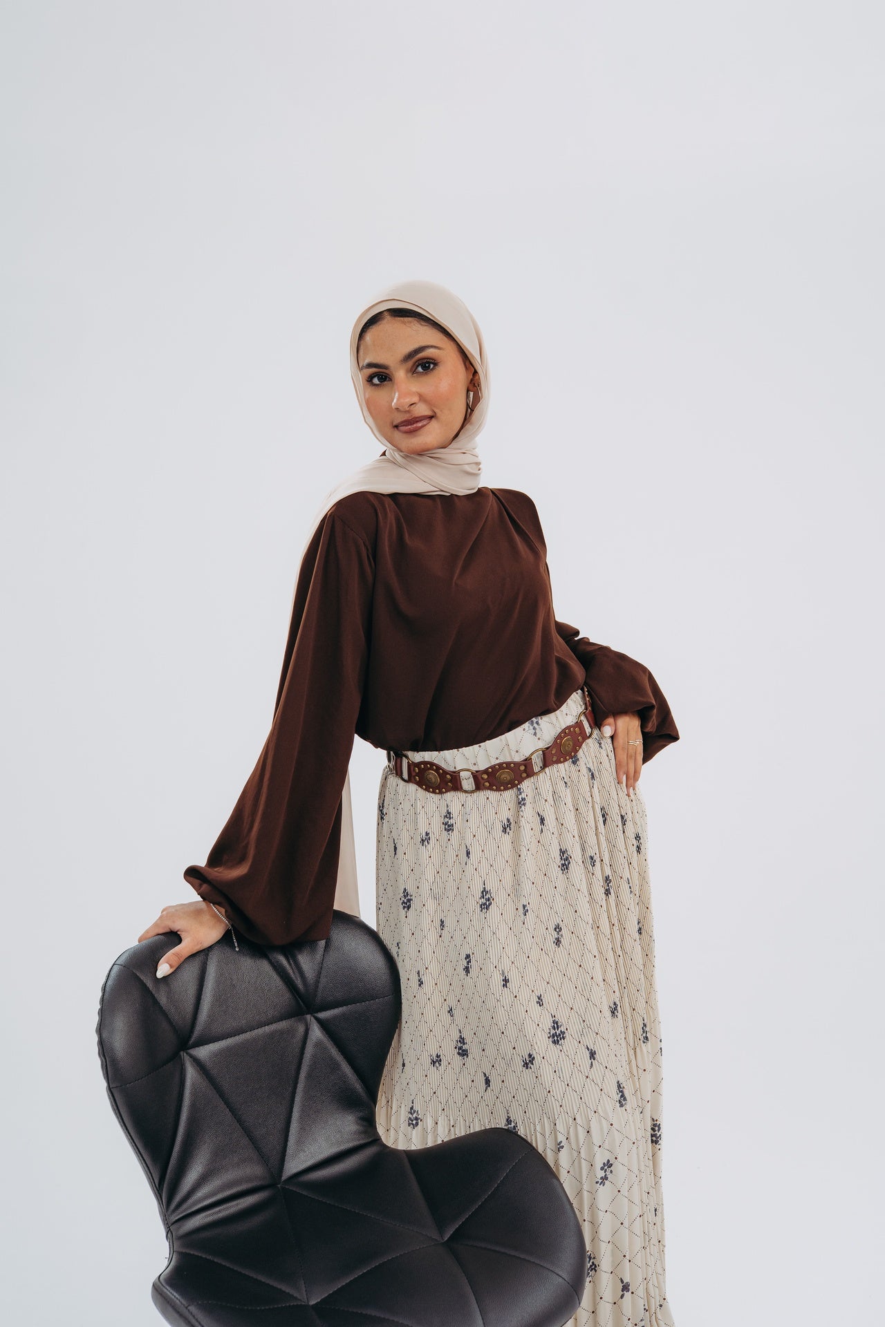 Chocolate Louvre Blouse