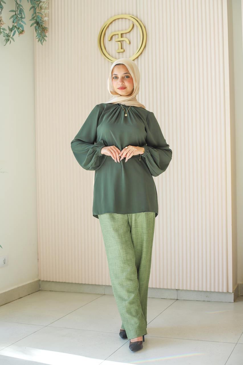 Dark Olive Cathy Blouse