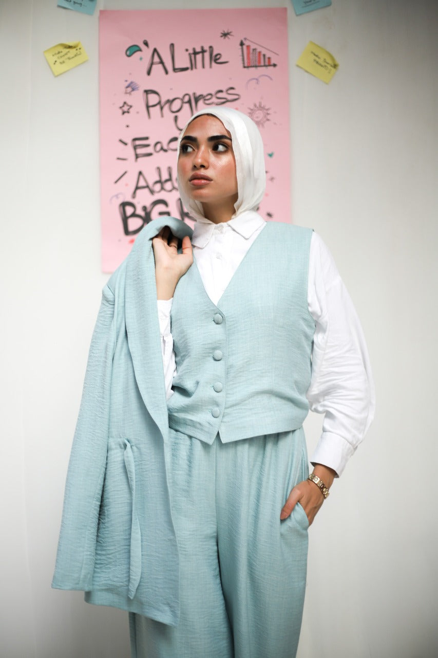 Mint Banker Vest