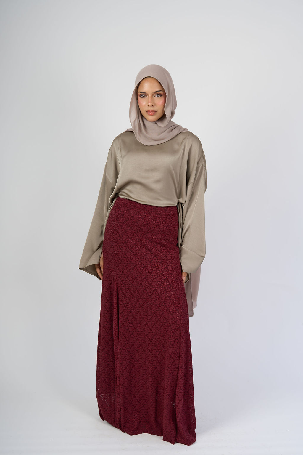 Maroon Oman Skirt