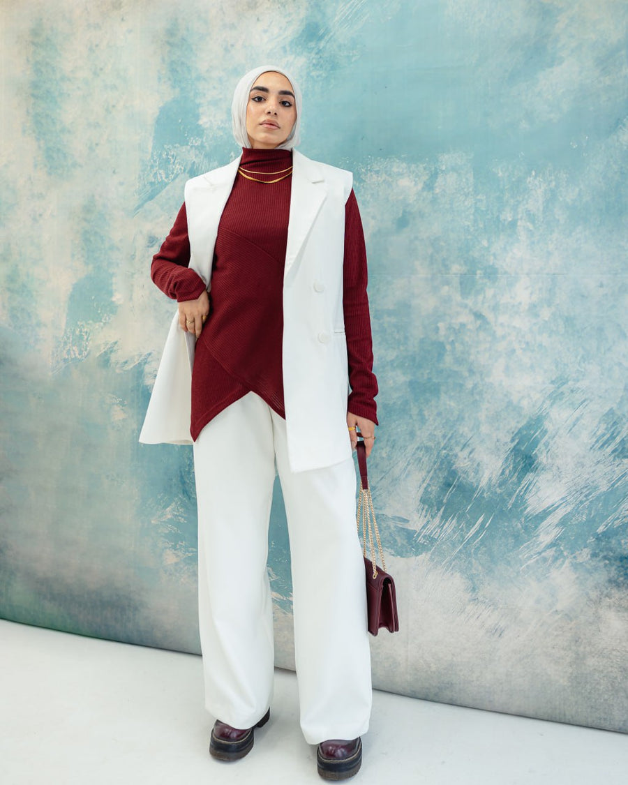 Oxblood Raya Blouse
