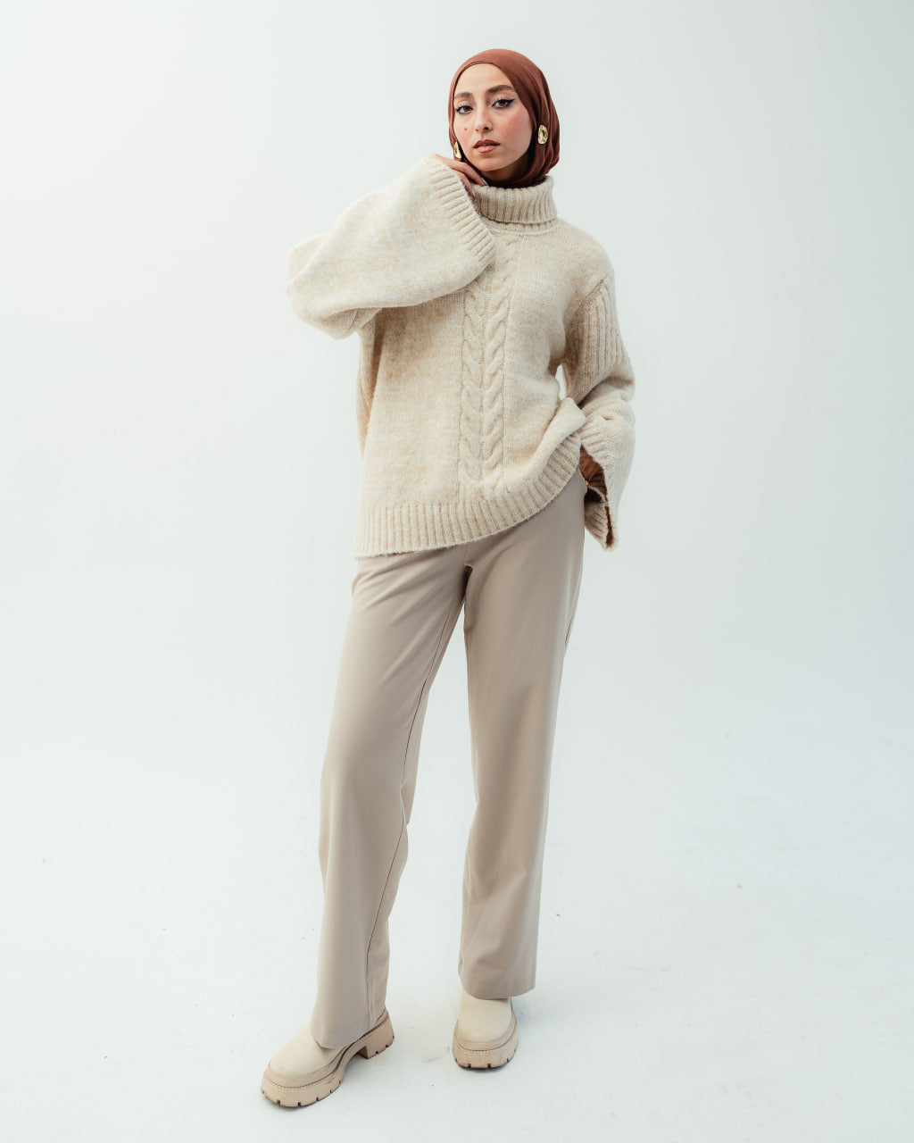 Beige Anorak Pants