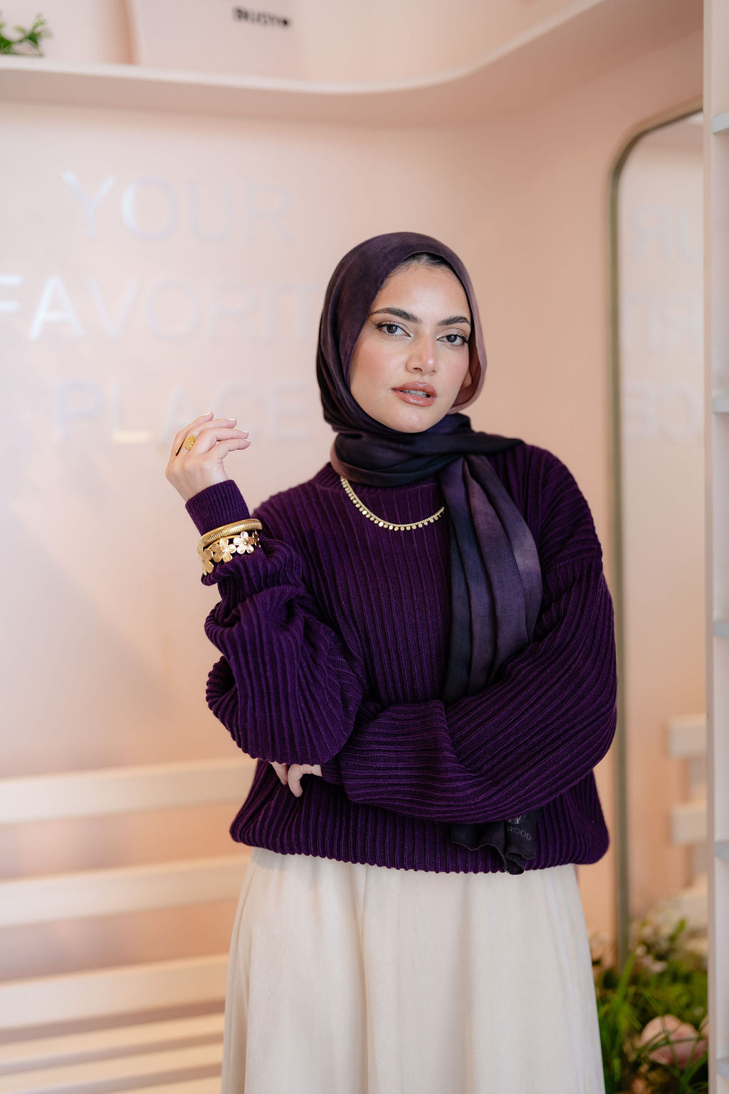 Aubergine Kyoto Pullover