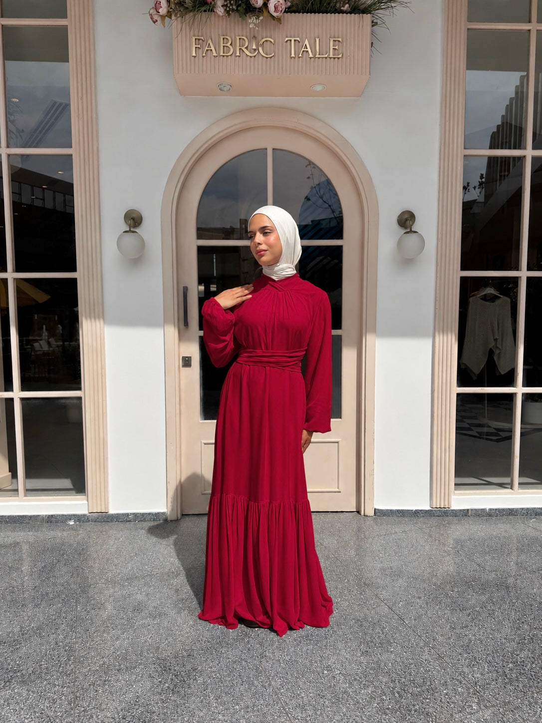 Maroon Diana Dress
