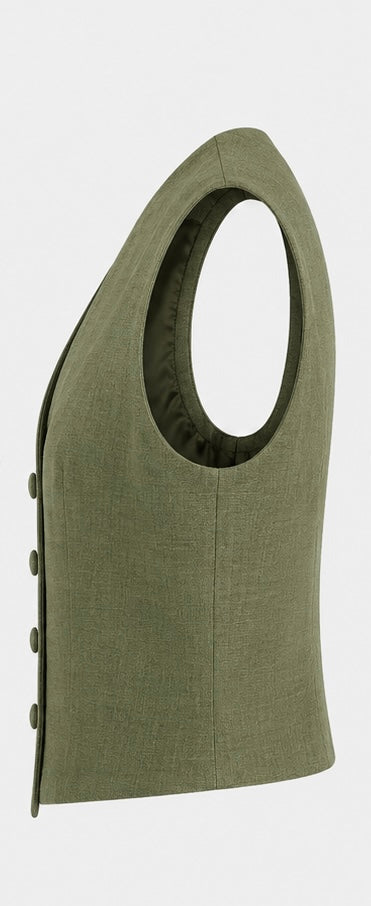 Olive Banker Vest
