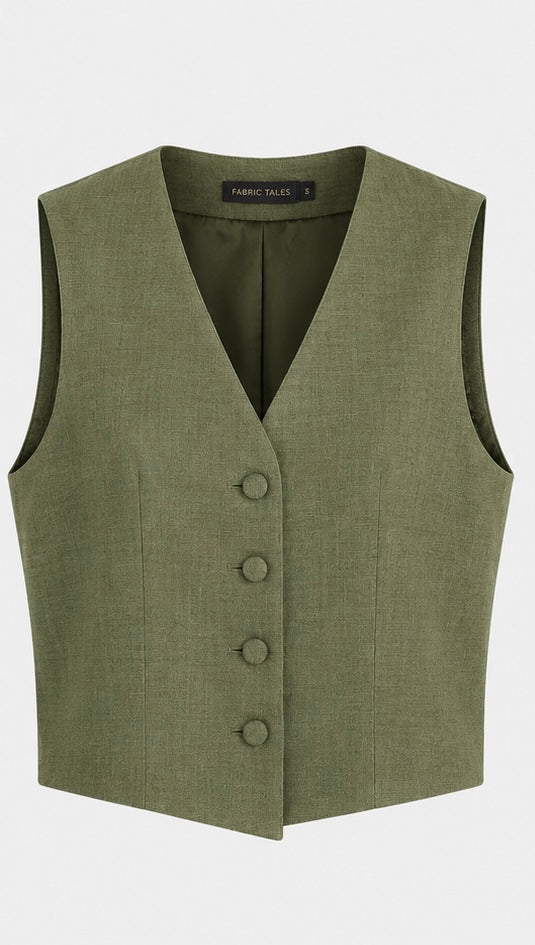 Olive Banker Vest