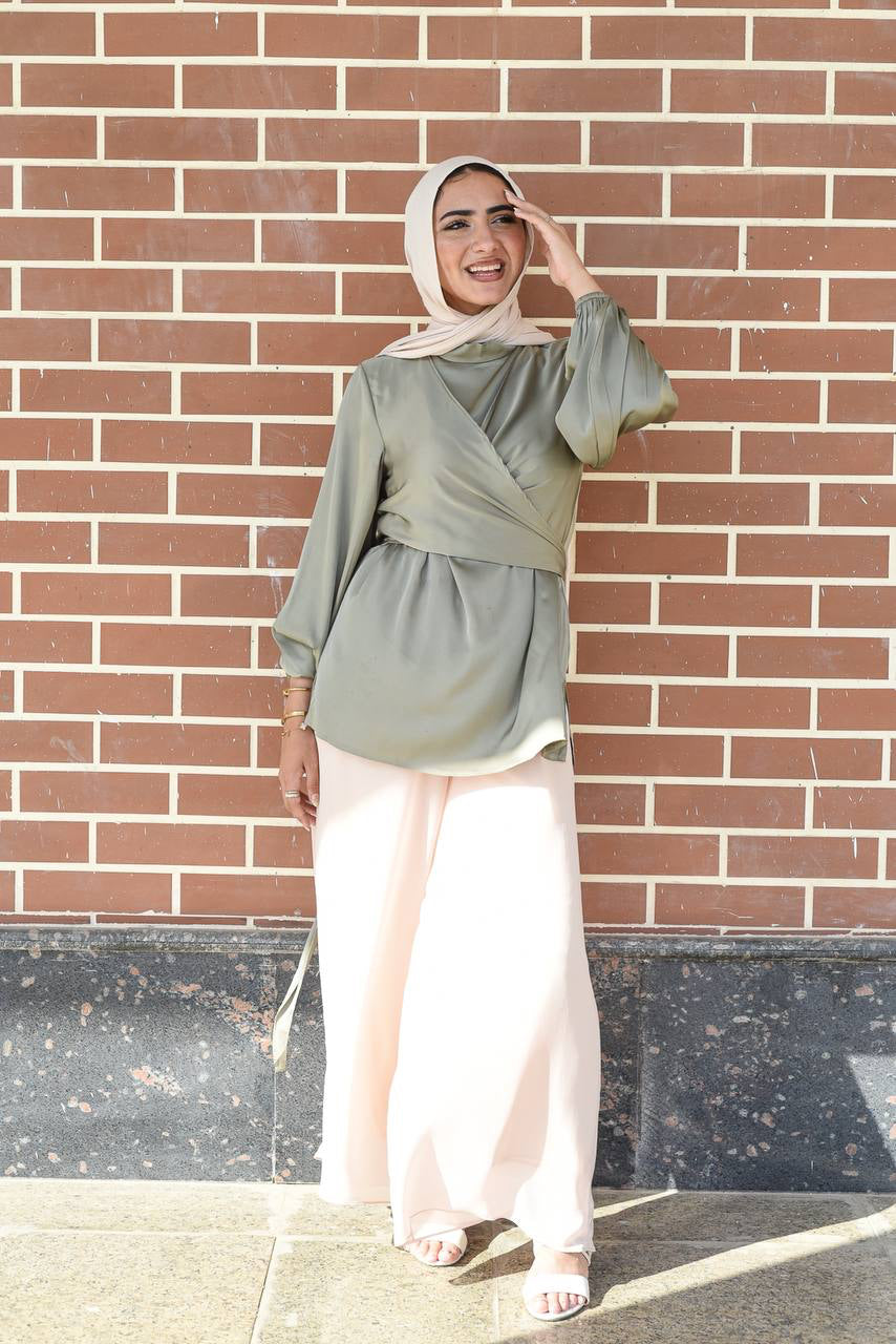 Cafe Aura Chiffon Pants