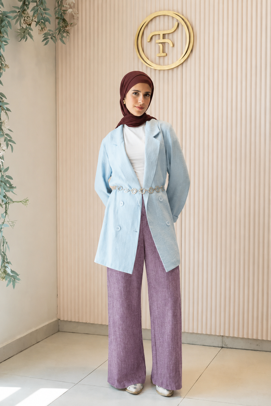 Plum Office Pants