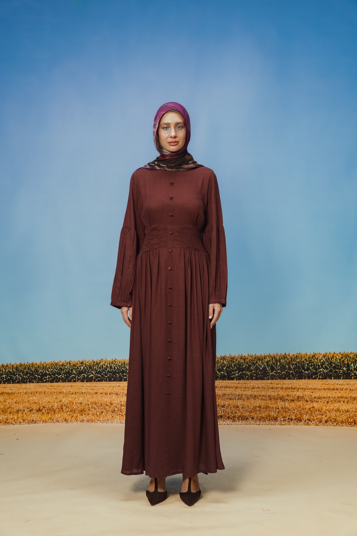 Berry Pilar Dress