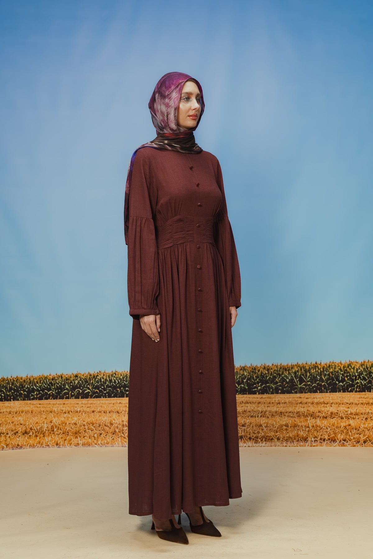 Berry Pilar Dress