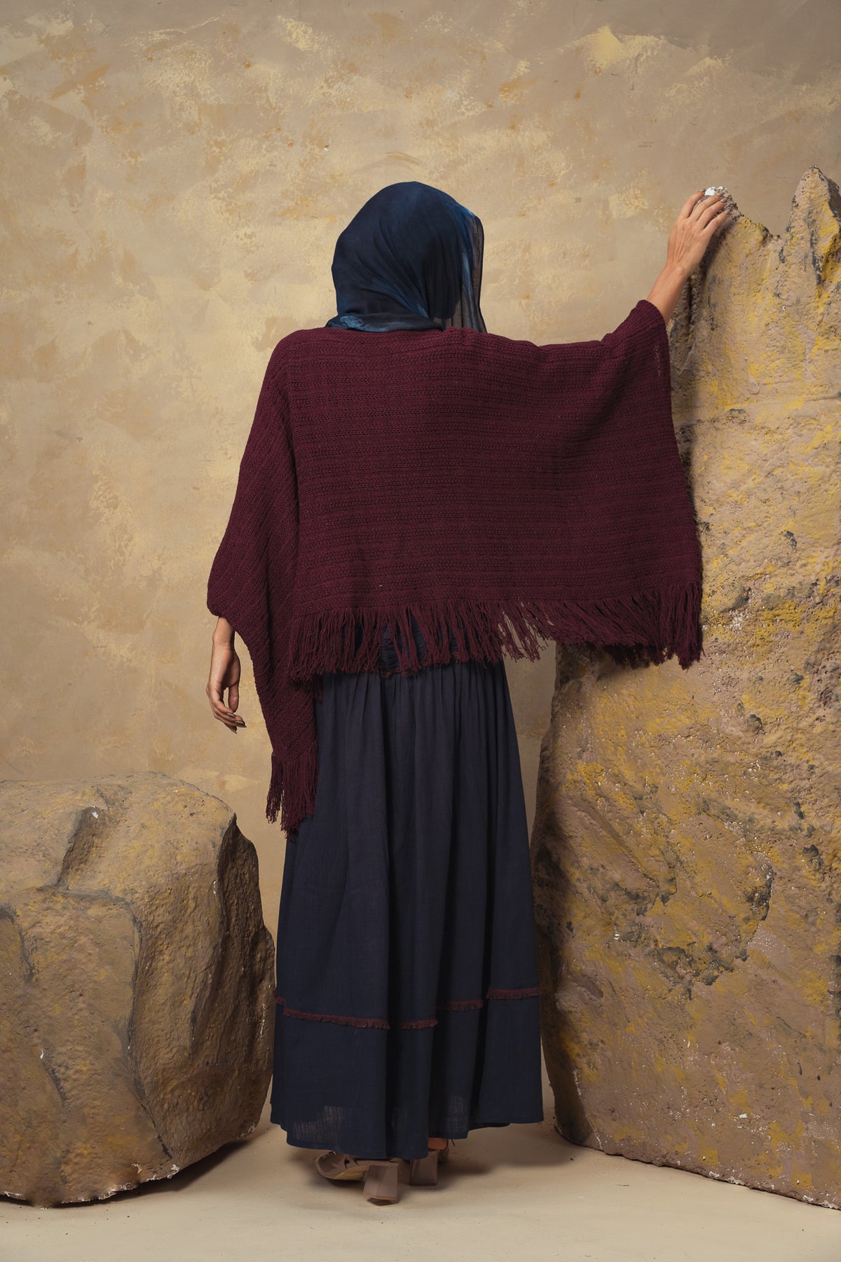 Burgundy Verso Cape