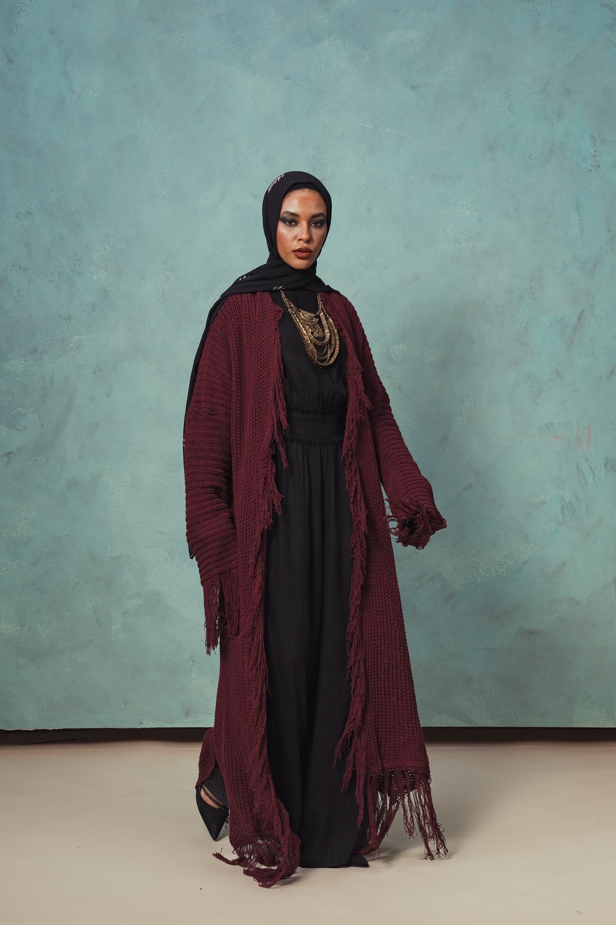 Burgundy Rhea Cardigan