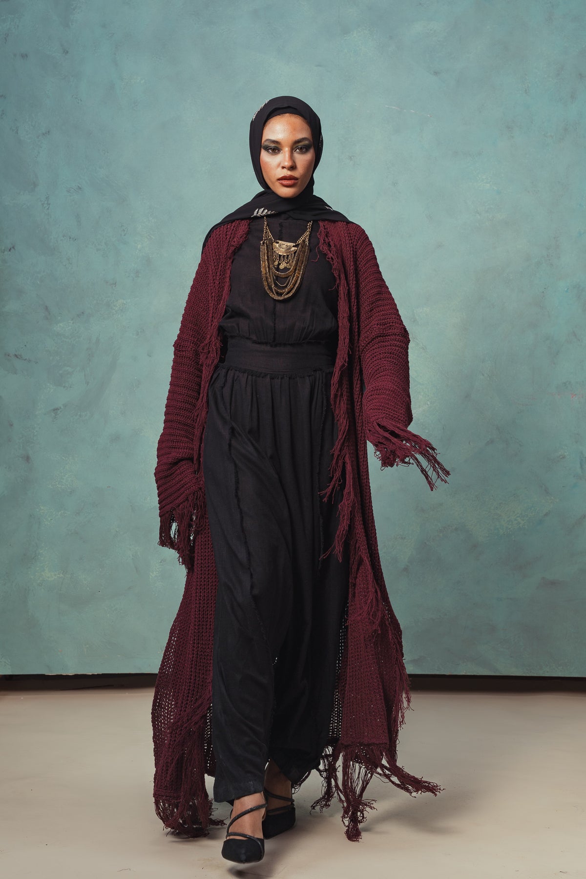 Burgundy Rhea Cardigan