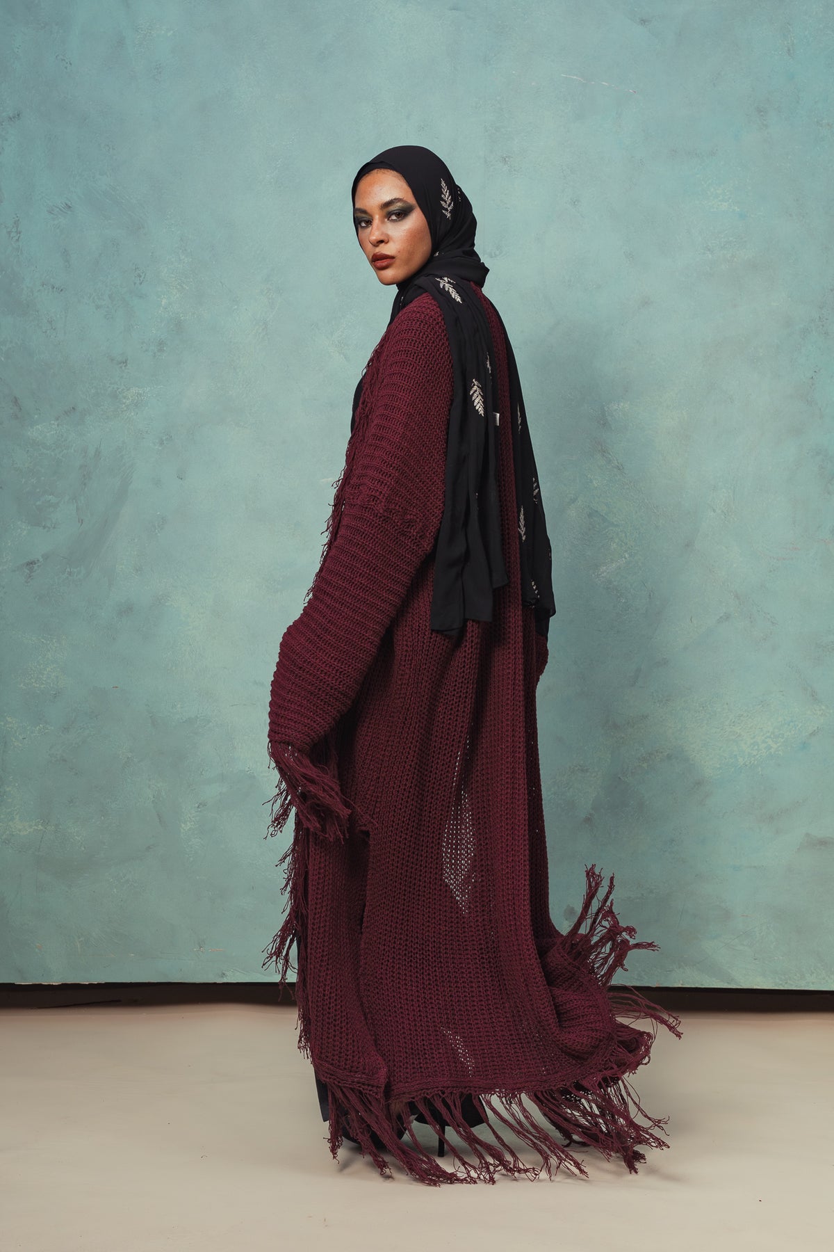 Burgundy Rhea Cardigan