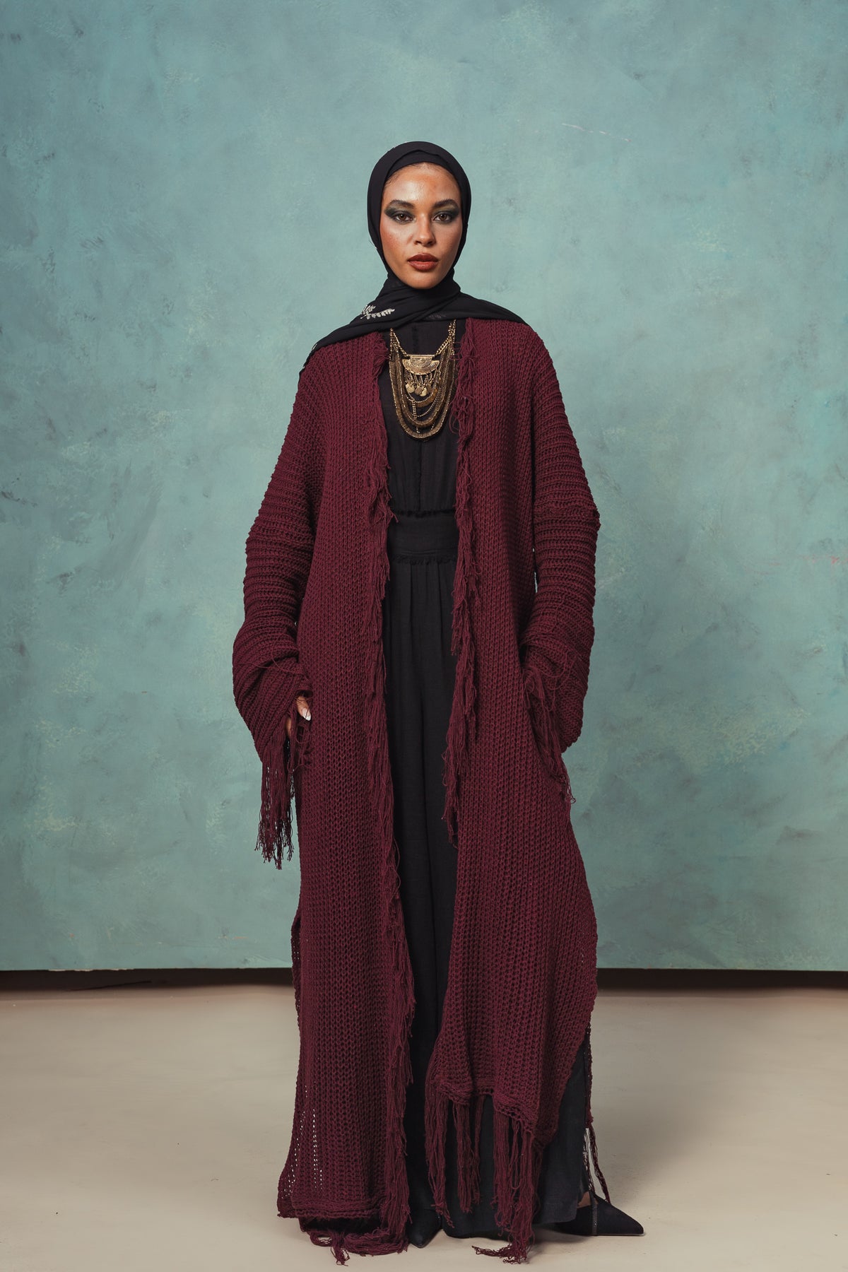 Burgundy Rhea Cardigan