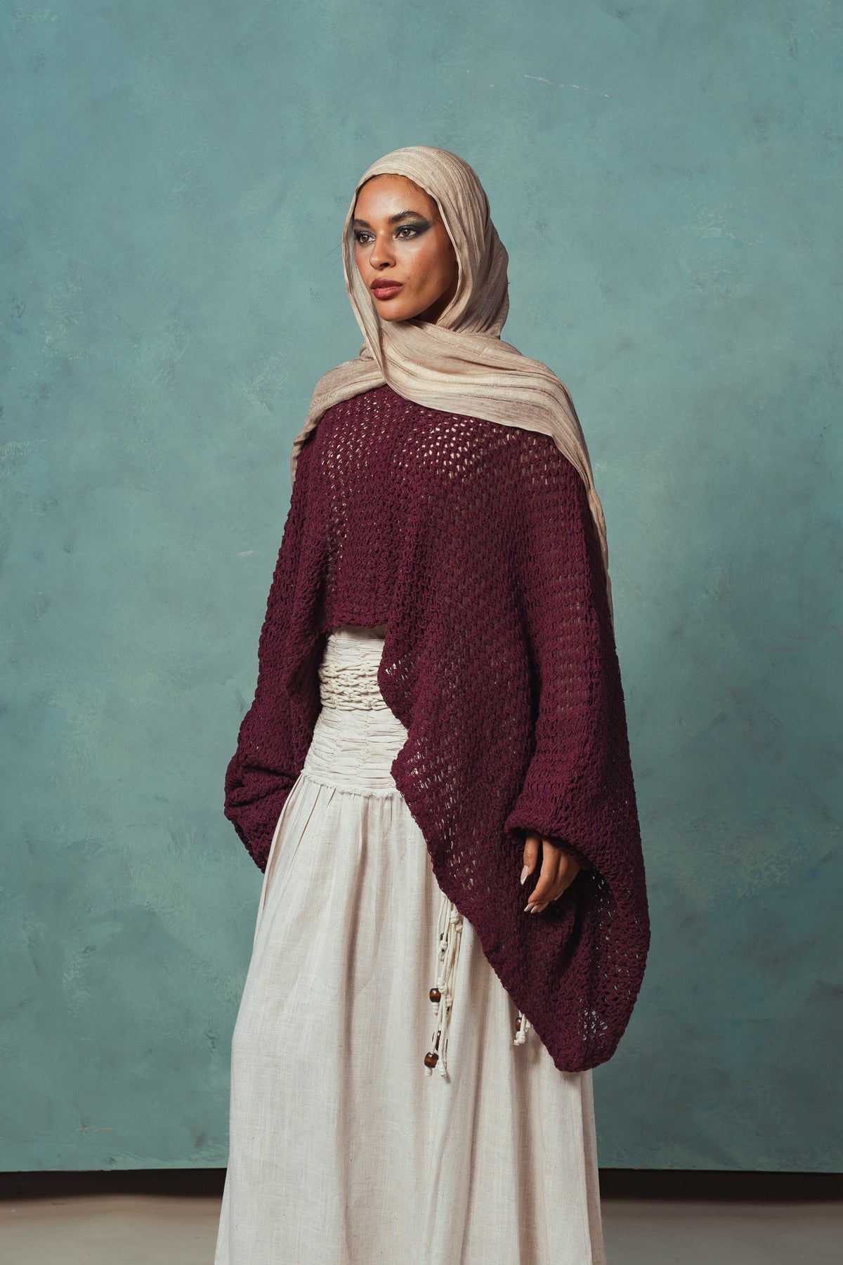 Burgundy Amaya Cape