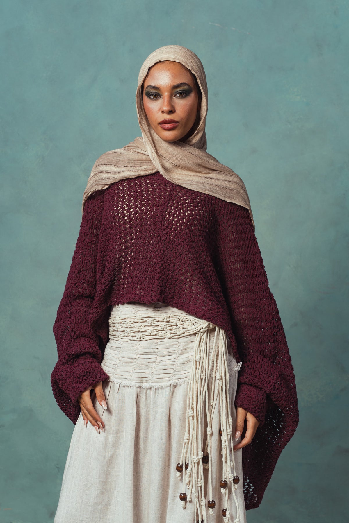 Burgundy Amaya Cape