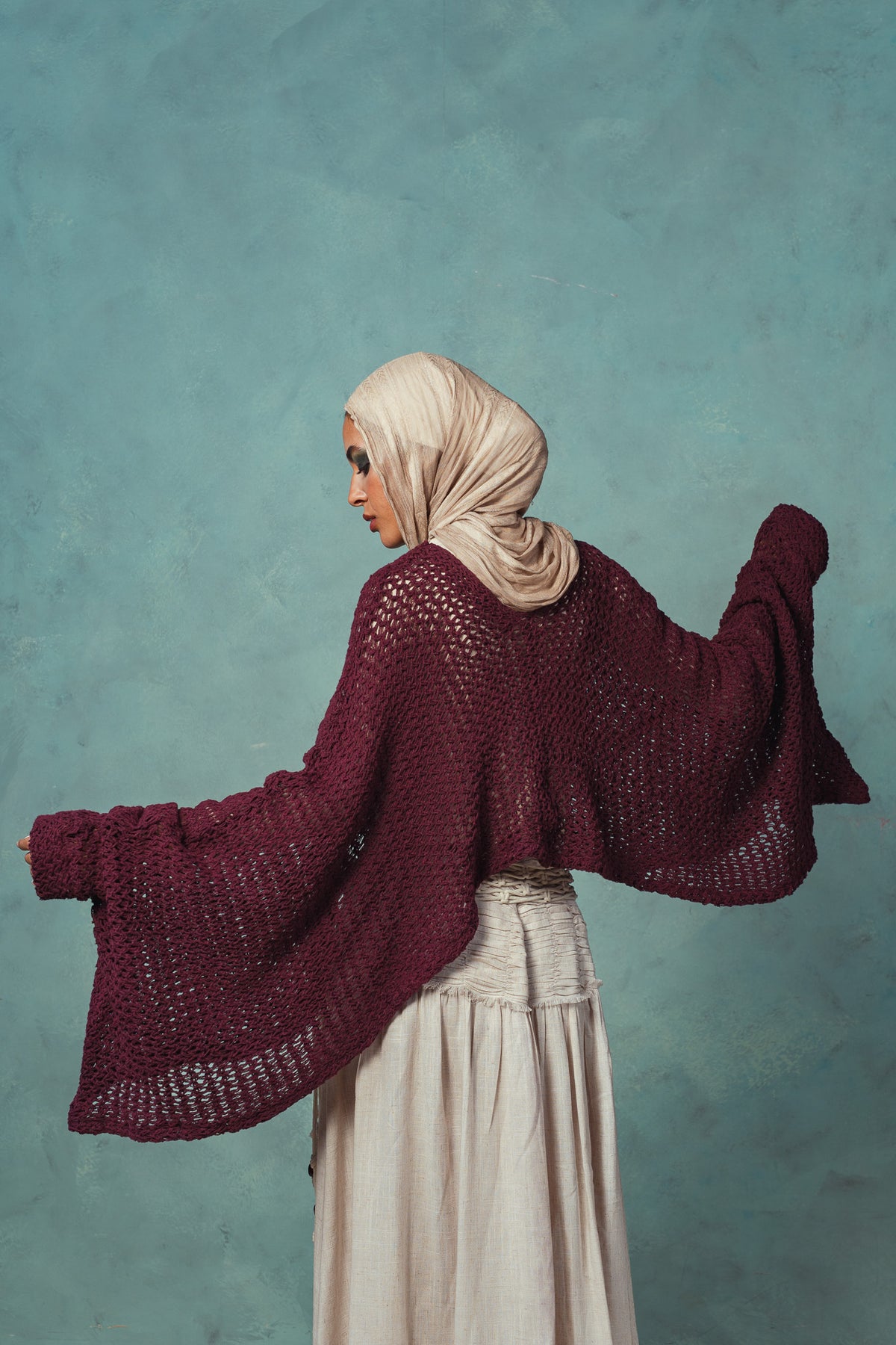 Burgundy Amaya Cape