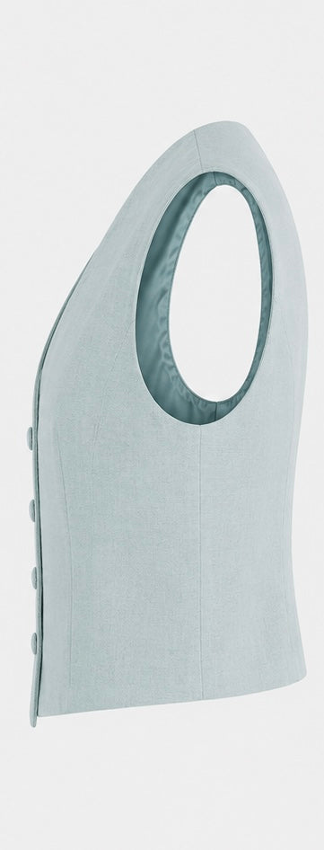 Mint Banker Vest