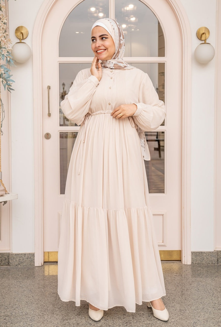 Beige Florence Dress