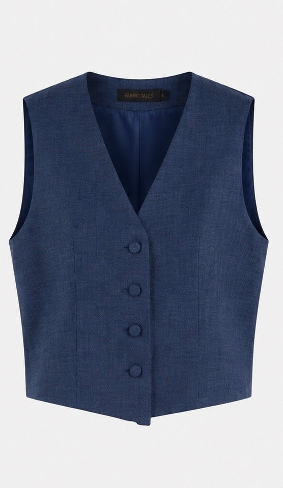 Indigo Banker Vest