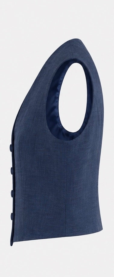 Indigo Banker Vest