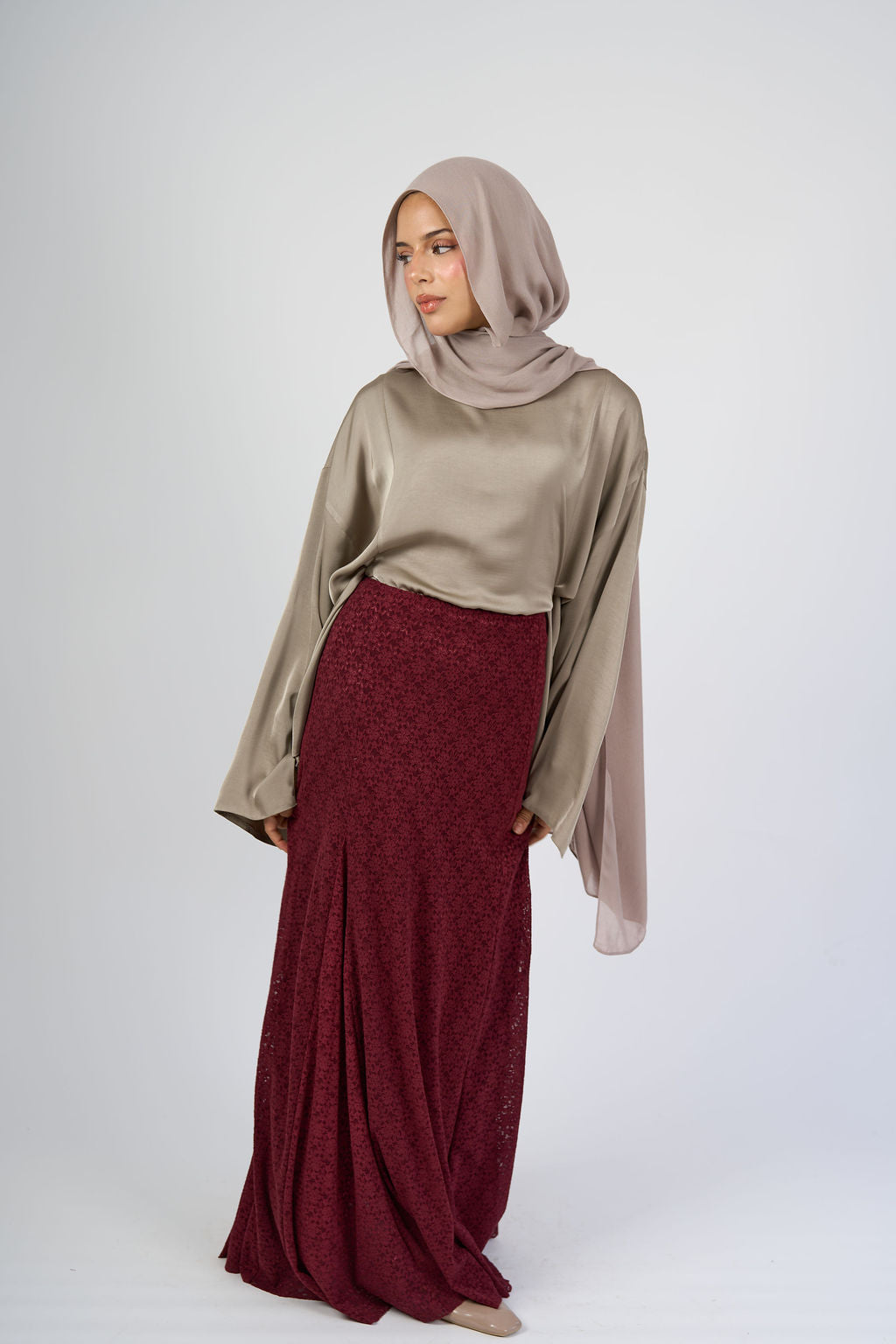 Maroon Oman Skirt