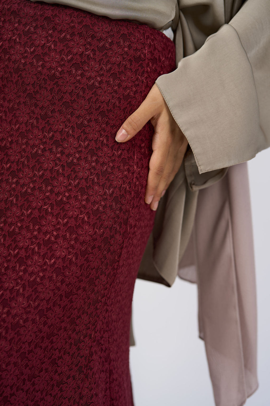 Maroon Oman Skirt