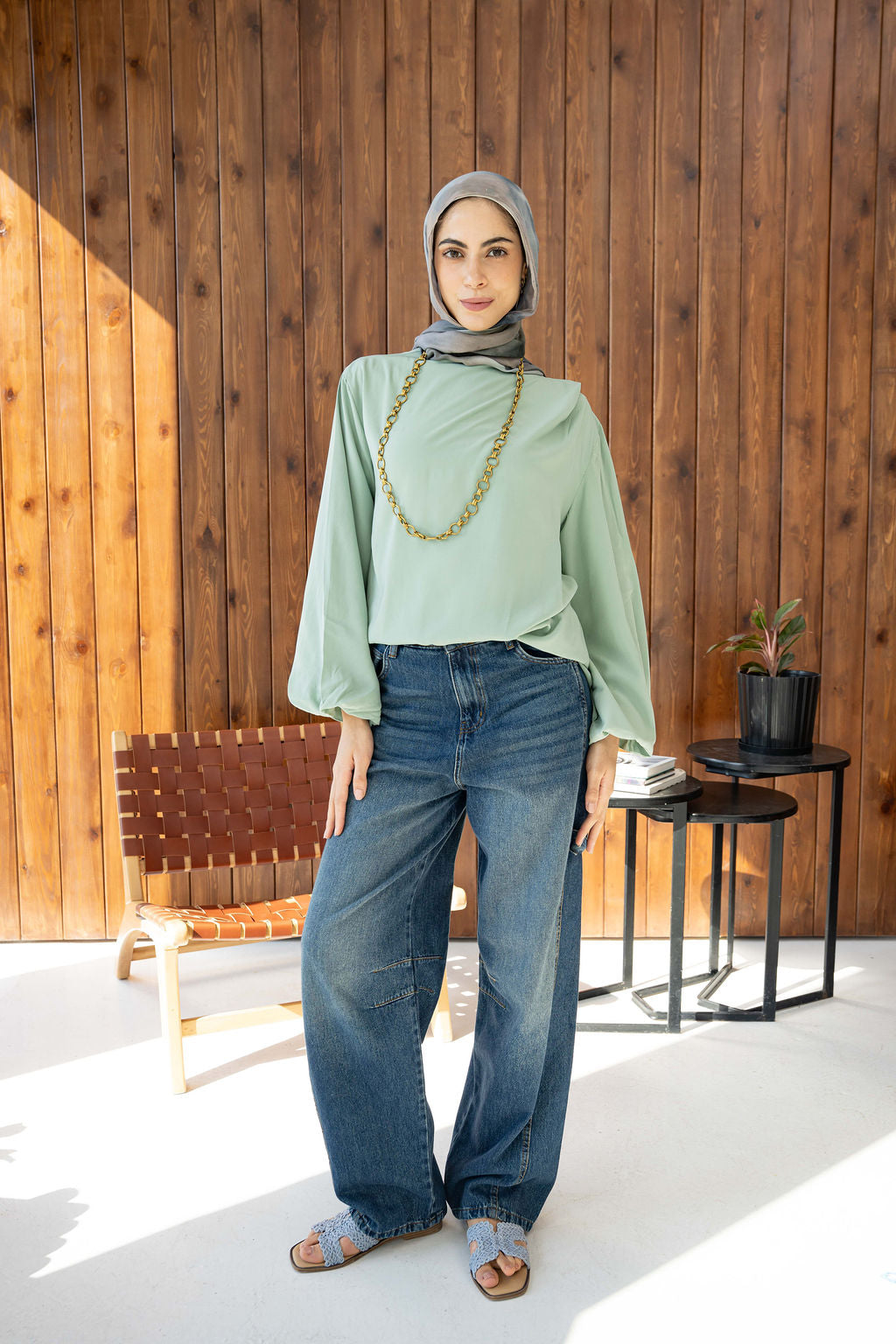 Mint Louvre Blouse