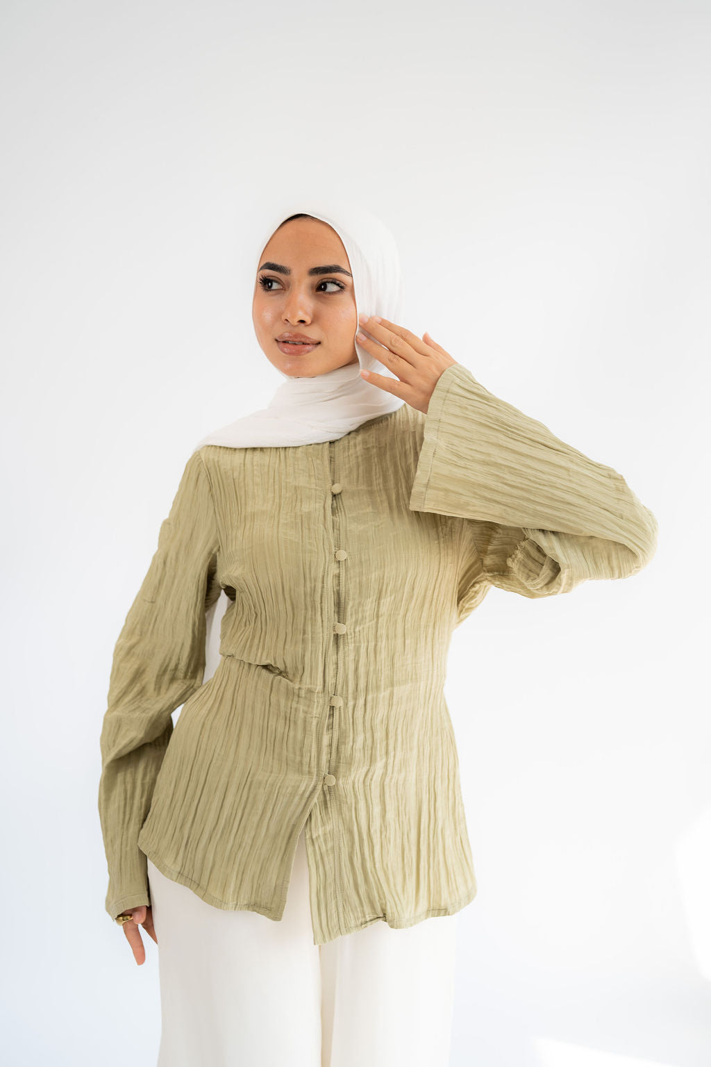 Olive Confetti Blouse