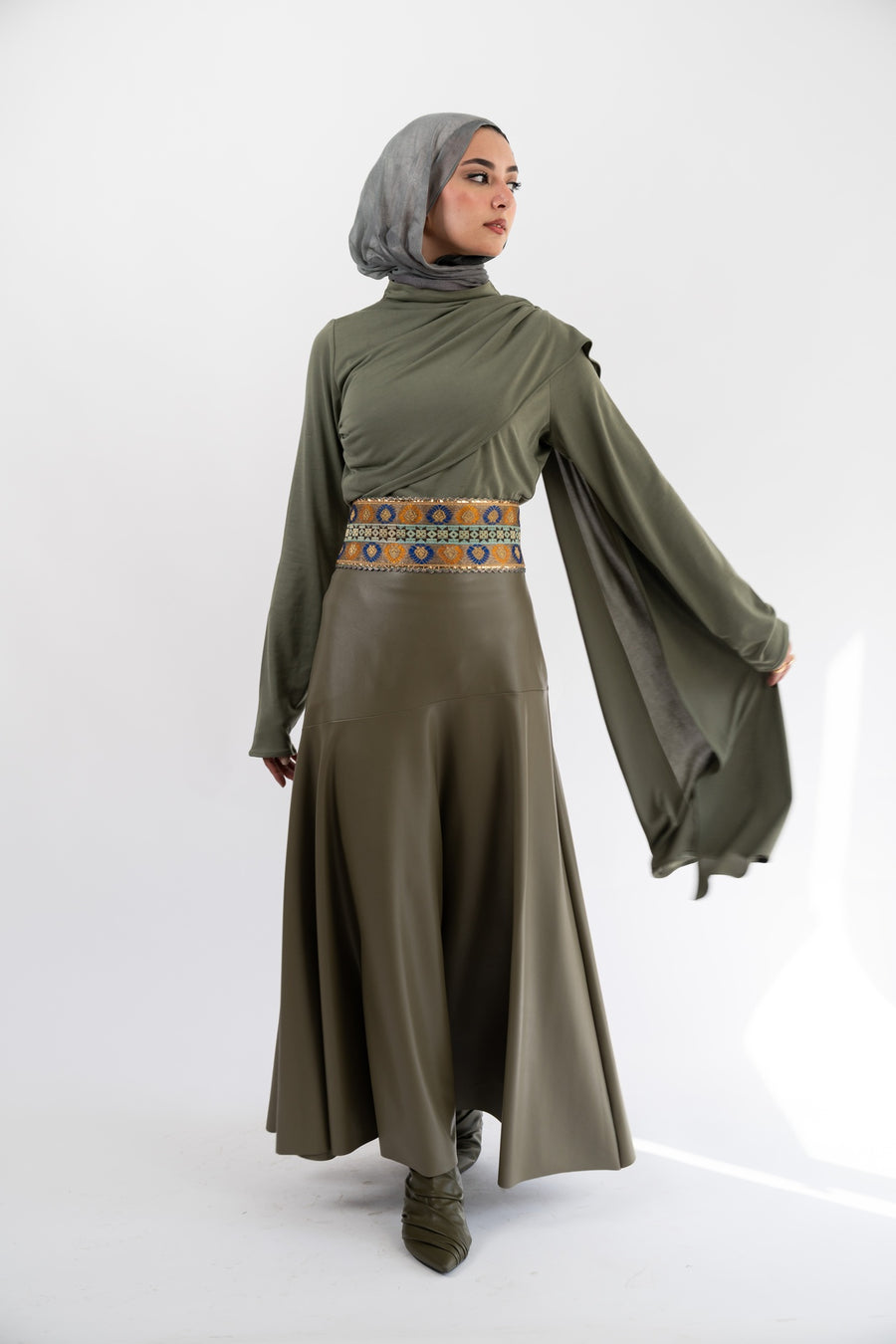 Olive Byblos Skirt