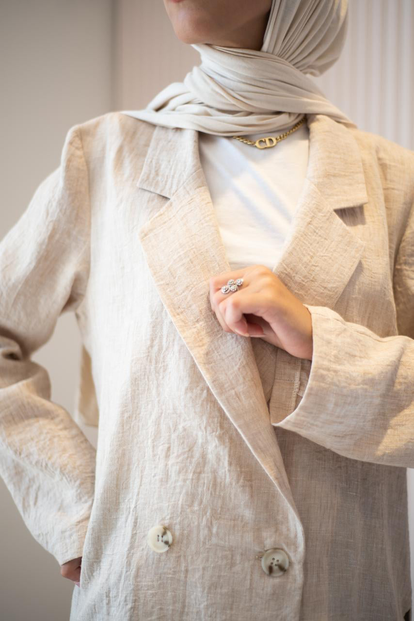 Beige Offbeat Blazer