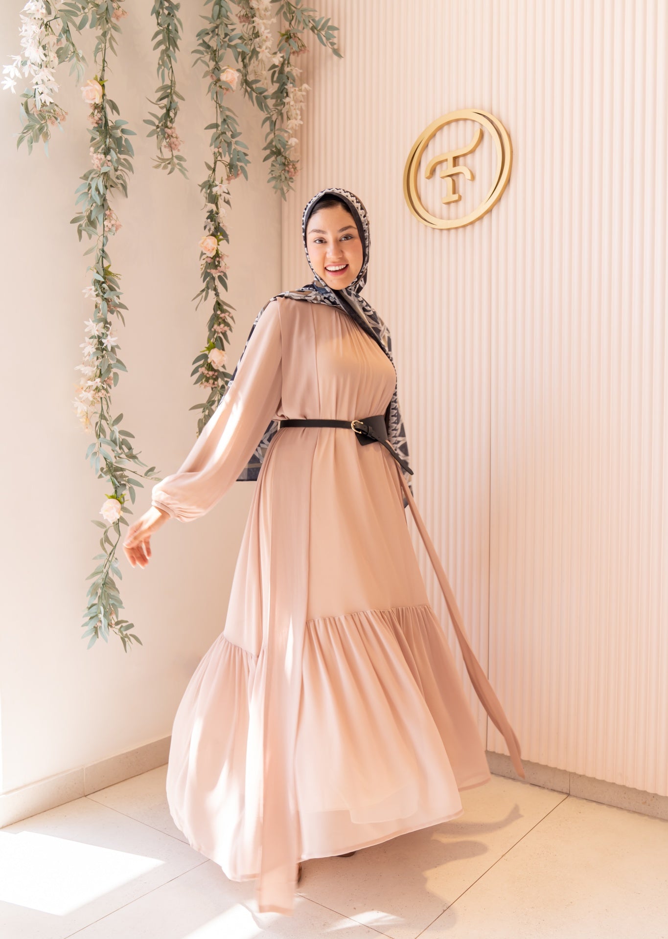 Beige Diana Dress