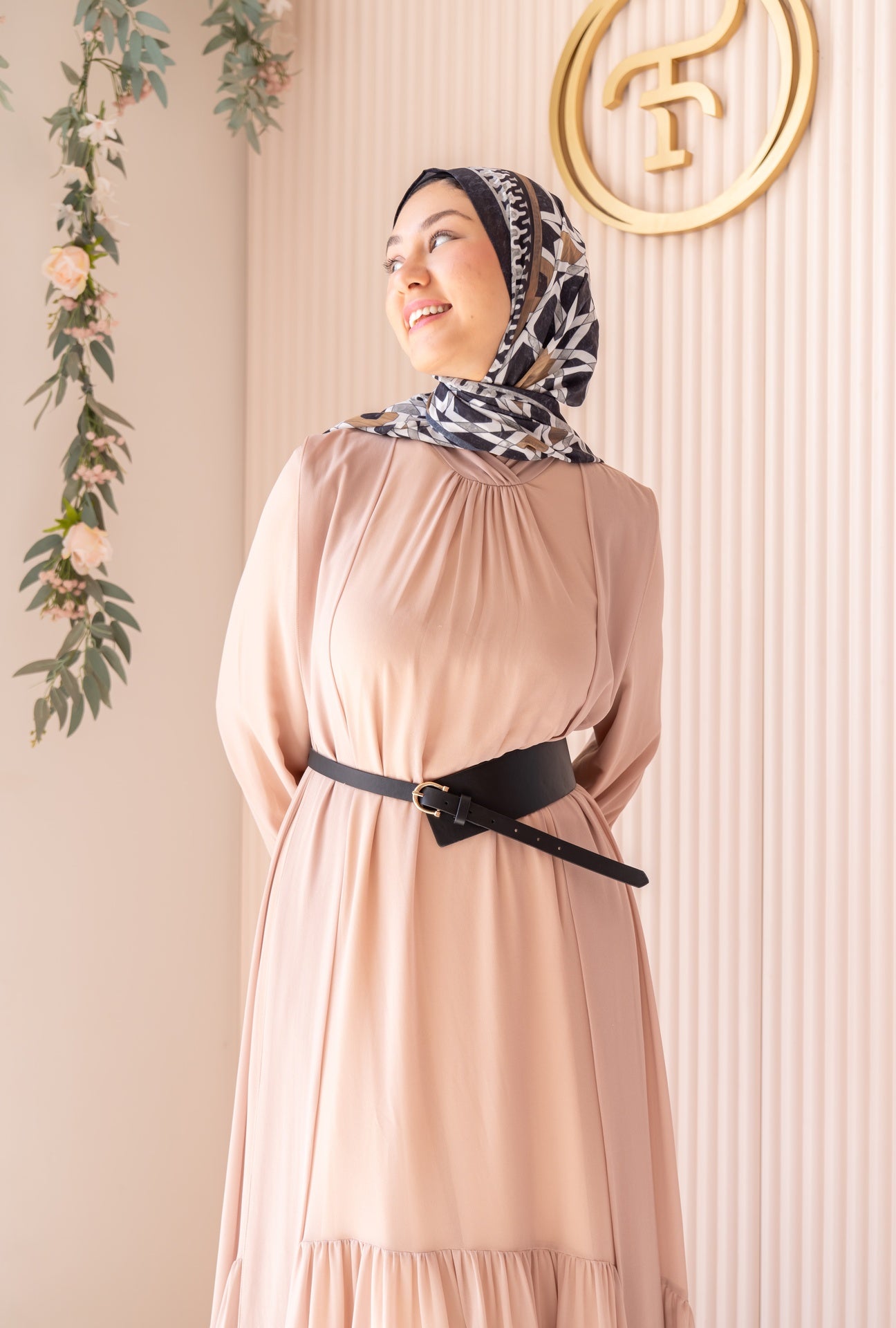 Beige Diana Dress
