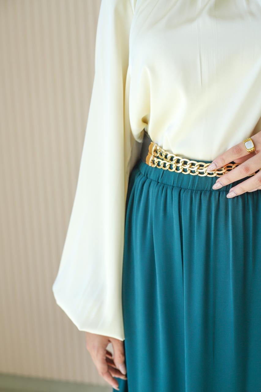 Avocado Ruched Skirt